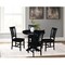 International Concepts 36 in. Solid Wood Round Extension Dining Table with 4 Chairs in Black K46-36RXT-23B-C10-4 - alternate 6
